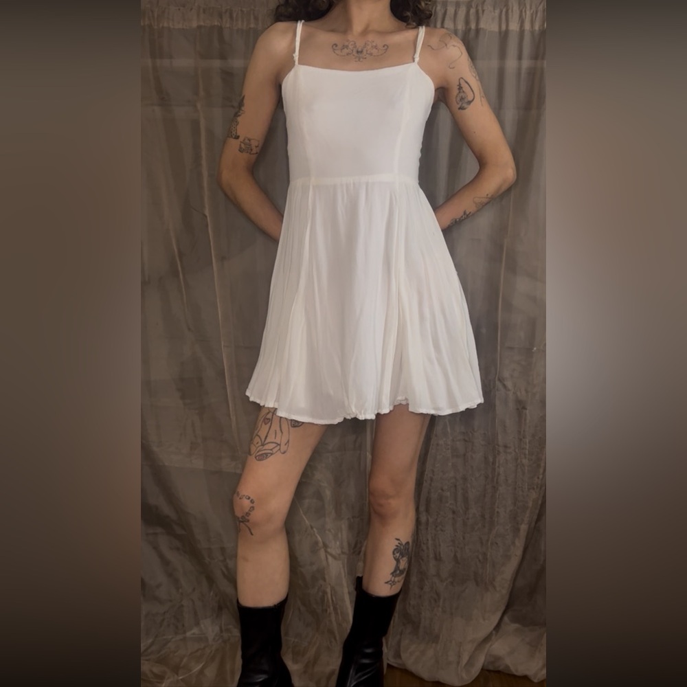 White Backless Mini Dress